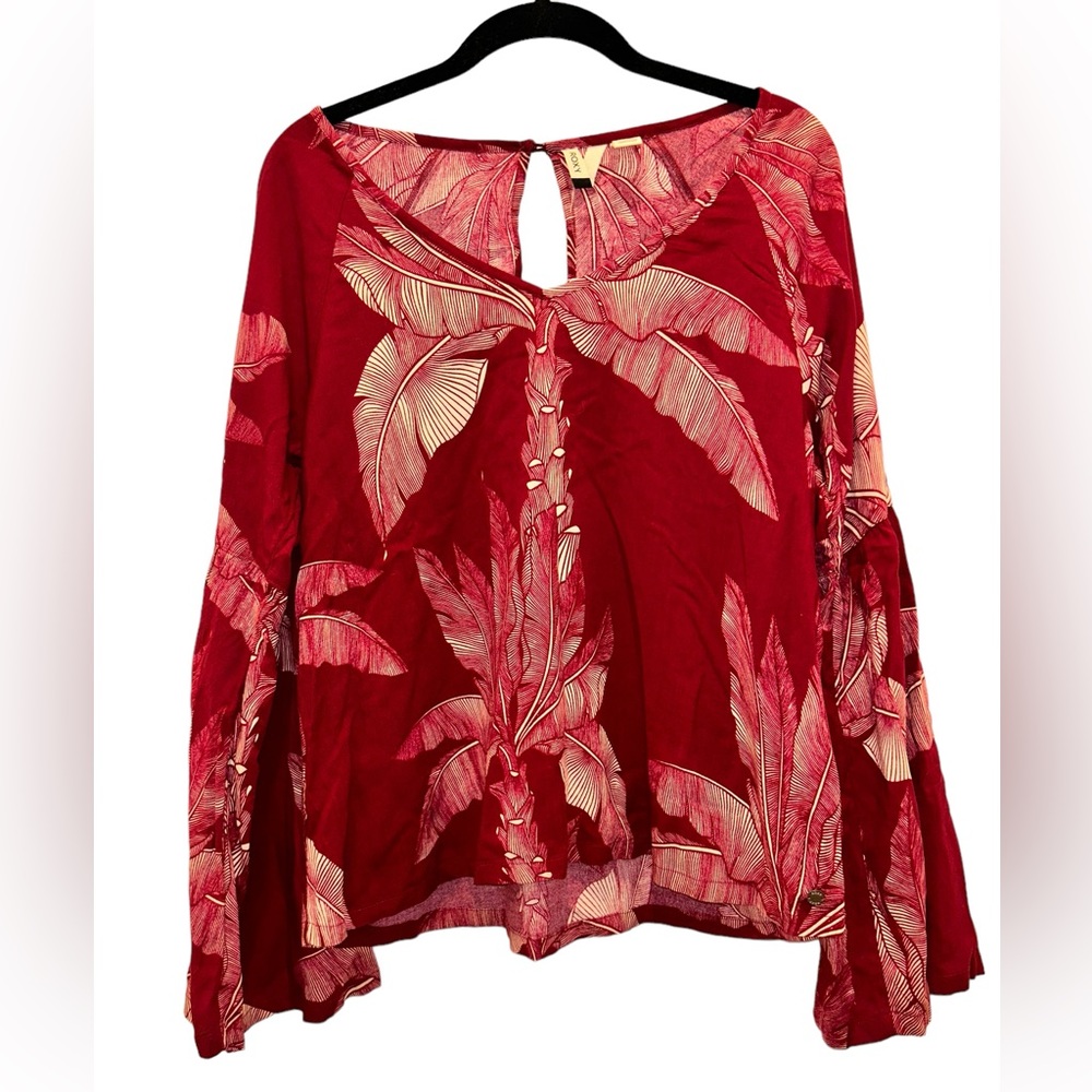 Roxy Small Red Tropical Blouse